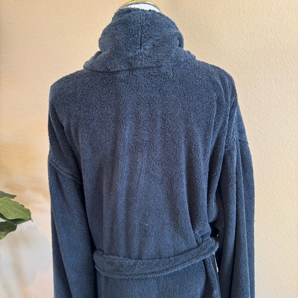 Polo Ralph Lauren Mens L/XL Polo Bear Tuxedo Embroidery Terry Robe Black Lounge - Picture 9 of 13